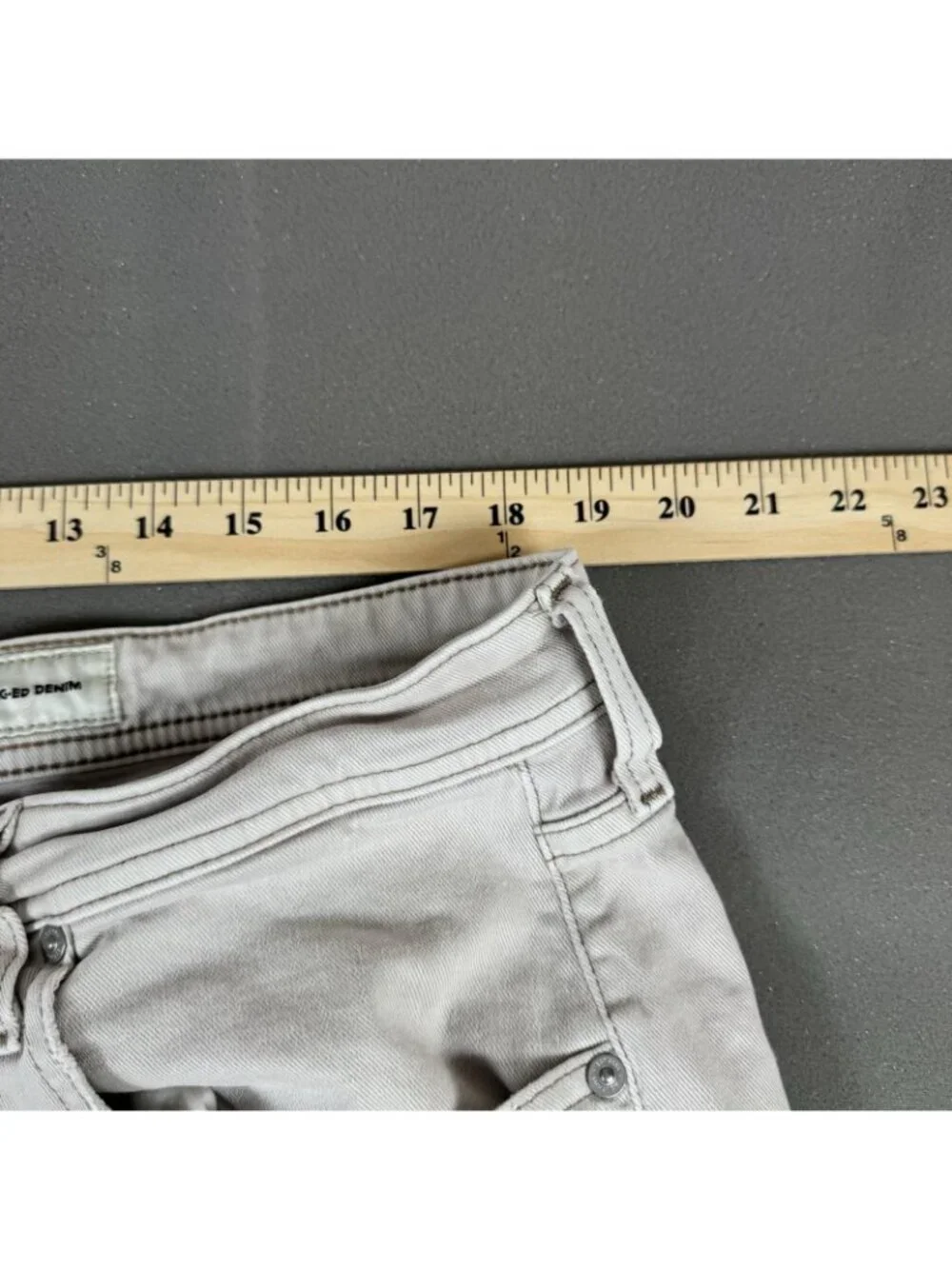 AG Adriano Goldschmied Jeans Mens Size 40x32 Beige Everett Slim Straight